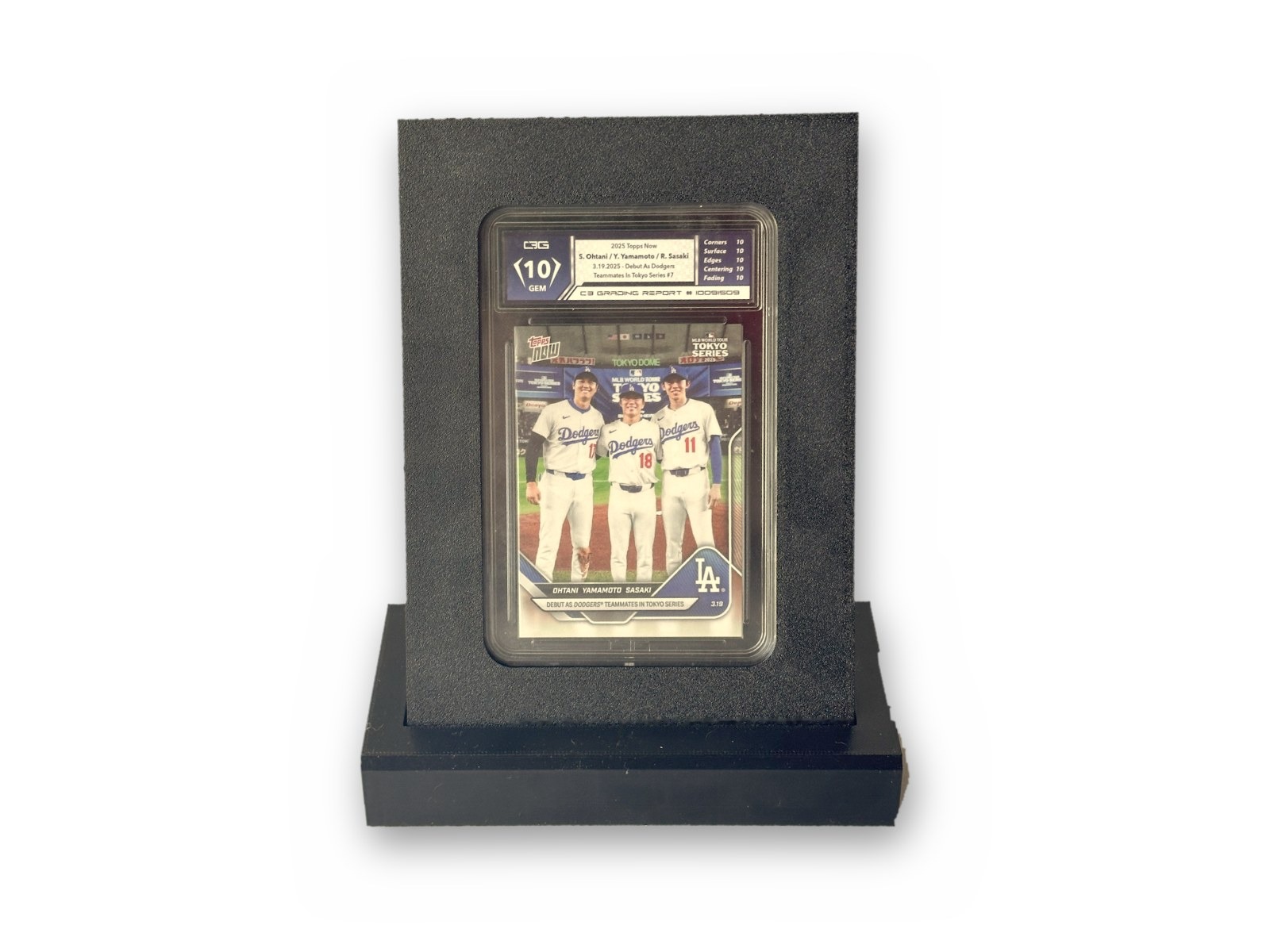A frame seated on the display base
