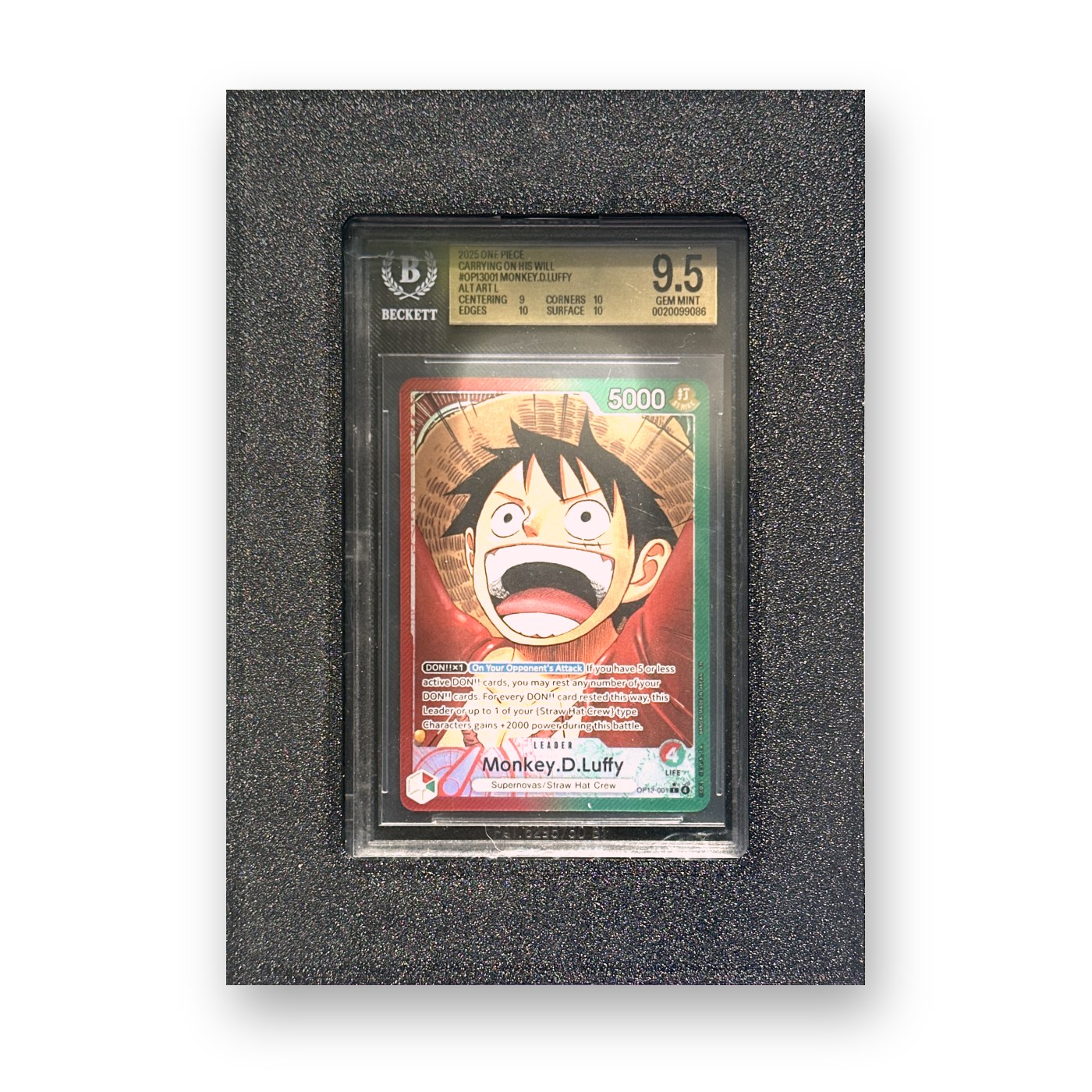 BGS graded card display frame